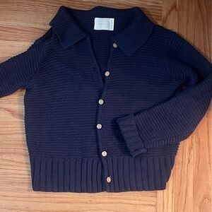 Ballerina Farm Navy Blue Button-Up Cardigan